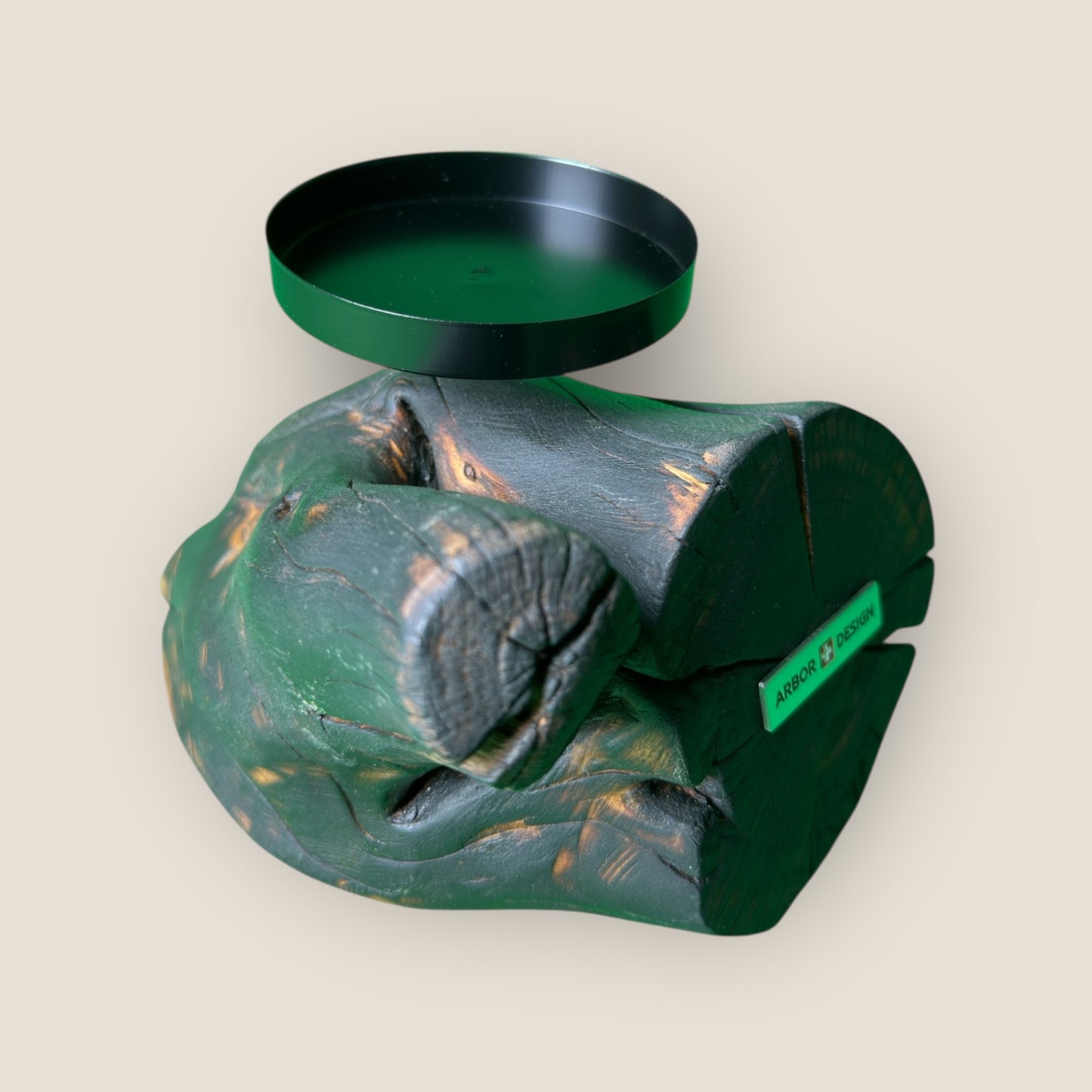 Ashroot Cradle – Charred Wood Candle Base