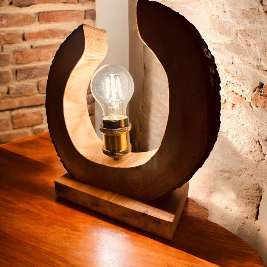 Crescent Ember – Horseshoe Cut Lamp Base