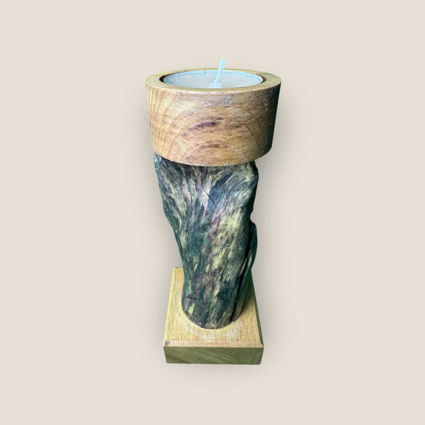 Echo Light – Organic Driftwood Candle Holder