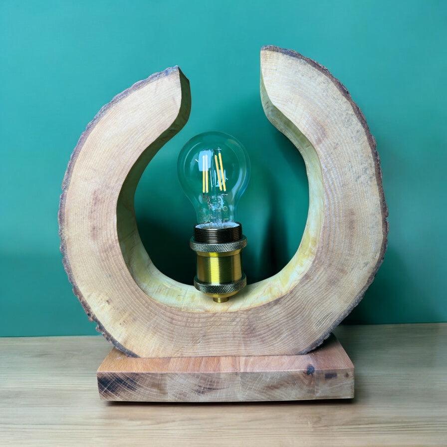 Crescent Ember – Horseshoe Cut Lamp Base