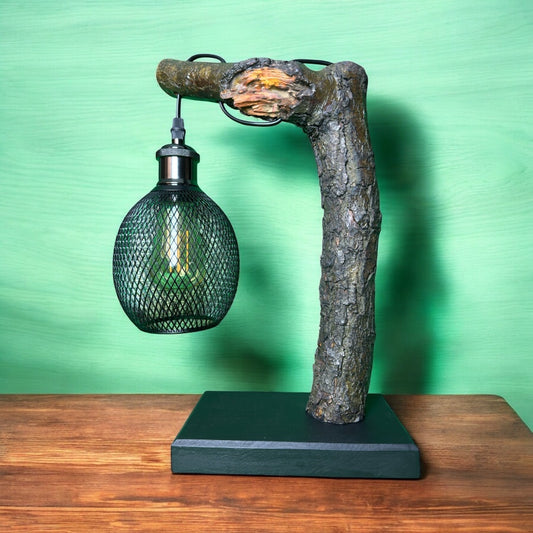 Barkbend Lantern – Textured Arc Lamp