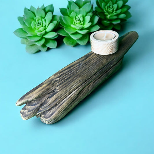Quiet Grove – Driftwood Candle Mount