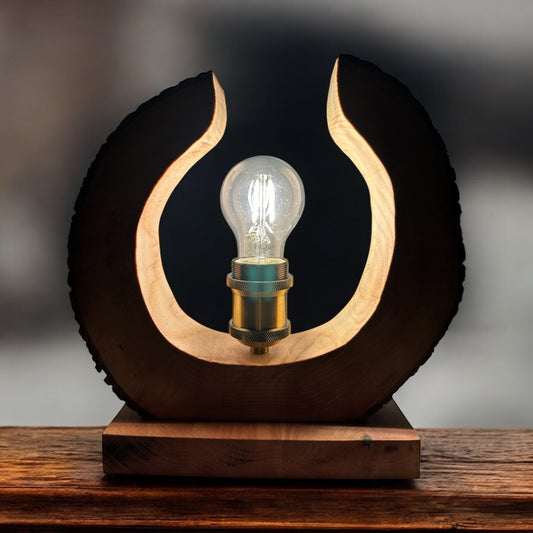 Crescent Ember – Horseshoe Cut Lamp Base