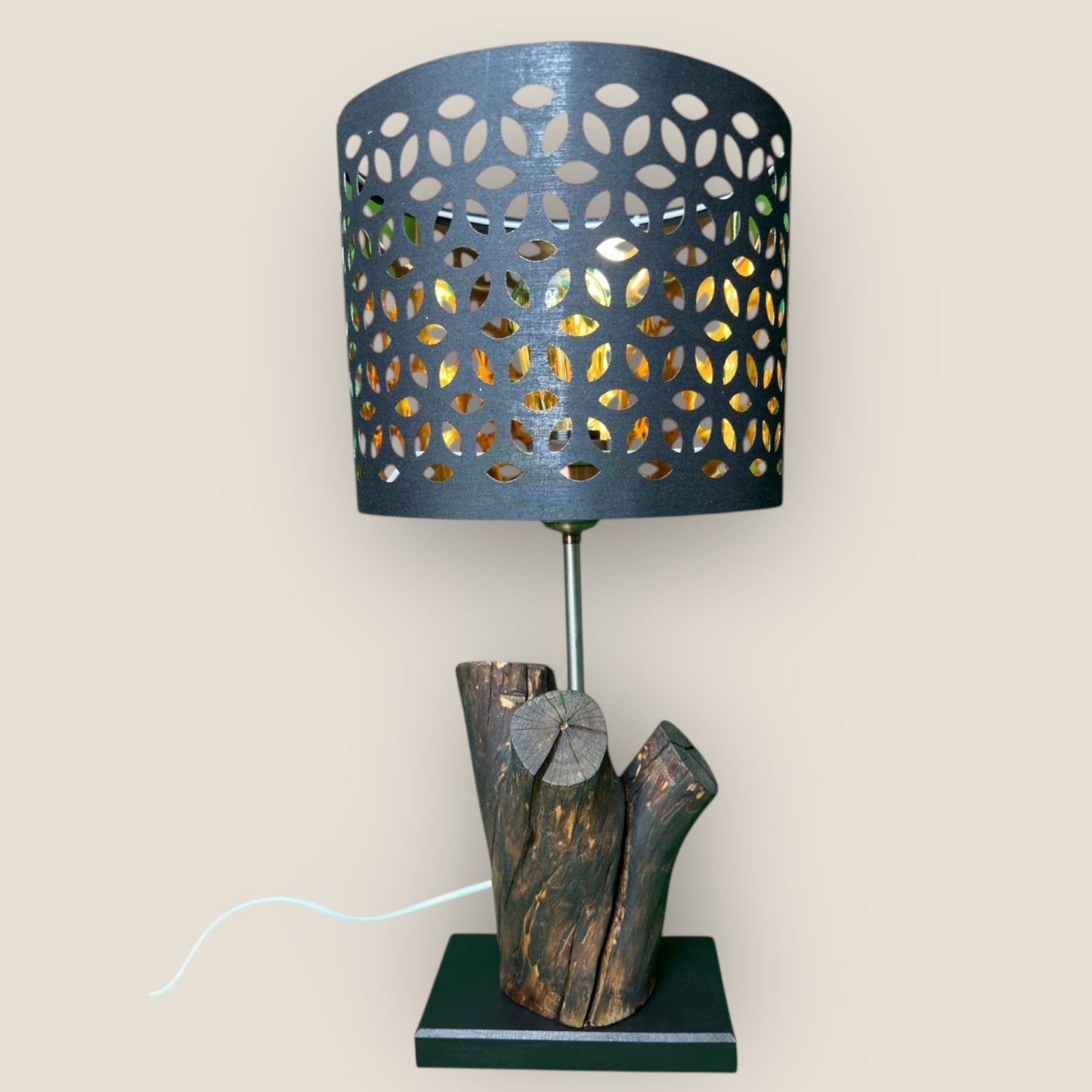 Leaflight Pattern – Cutout Drum Table Lamp