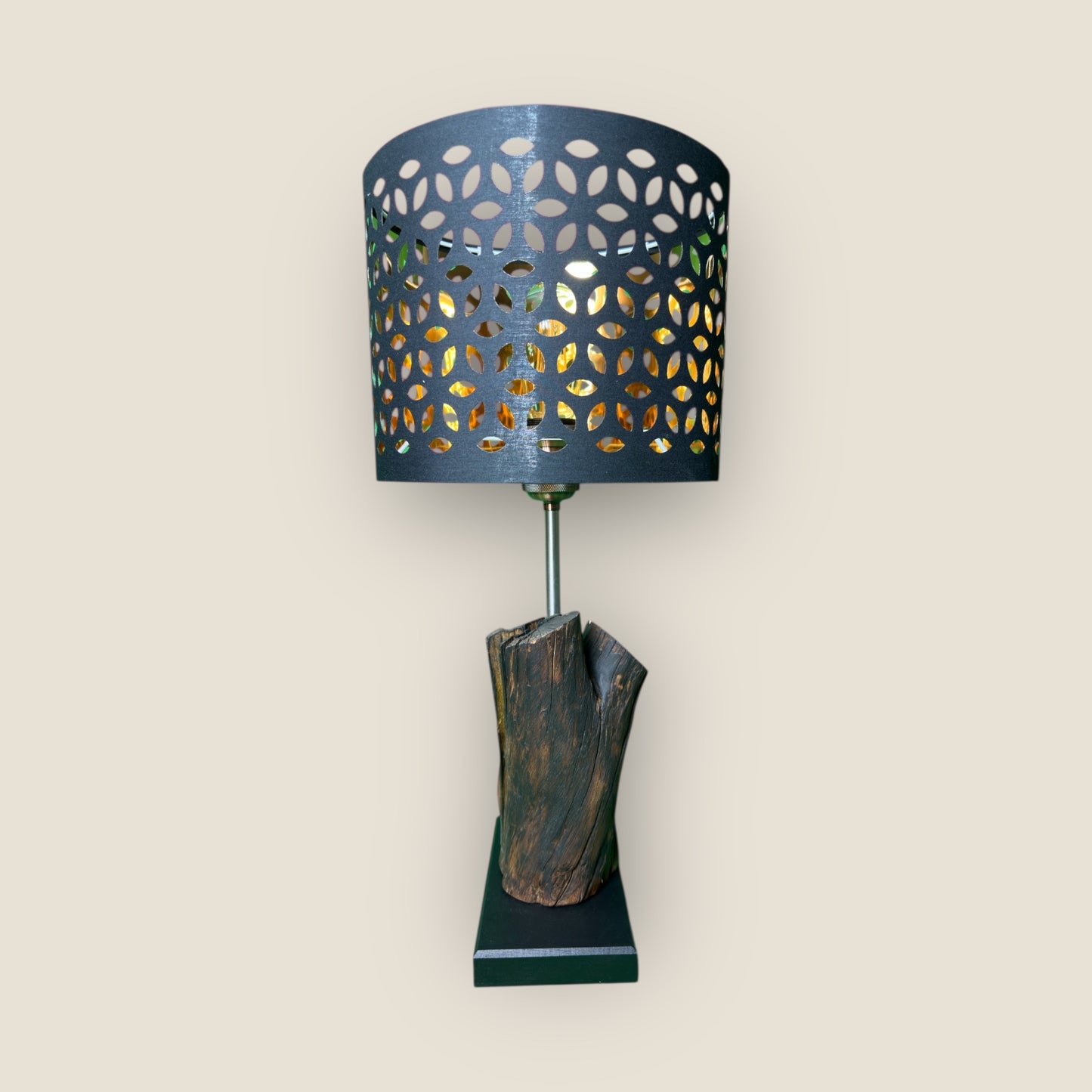 Leaflight Pattern – Cutout Drum Table Lamp