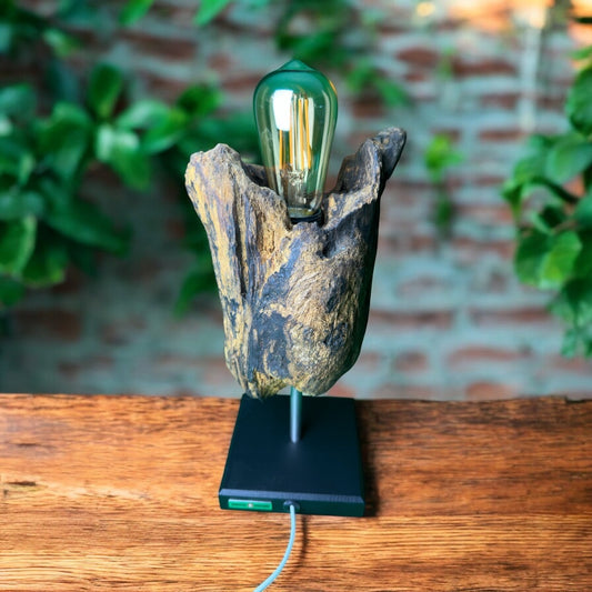 Forest Bloom – Driftwood Tulip Lamp